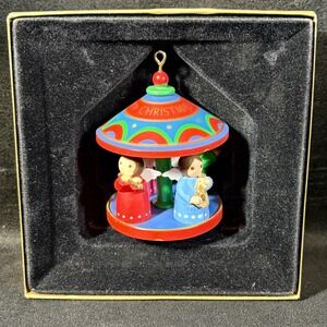 Hallmark 1979 Tree-Trimmer ANGEL BAND CAROUSEL‎ Christmas Ornament Spins Box